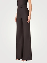 Floretta Cool Wool Wide-Leg Trousers