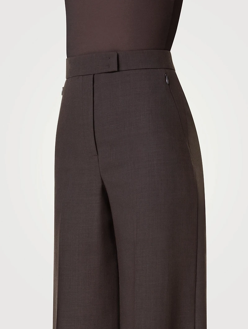 Floretta Cool Wool Wide-Leg Trousers