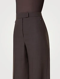 Floretta Cool Wool Wide-Leg Trousers