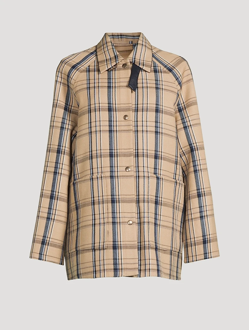 Marlowe Reversible Three-in-One Wool Double-Weave Jacket