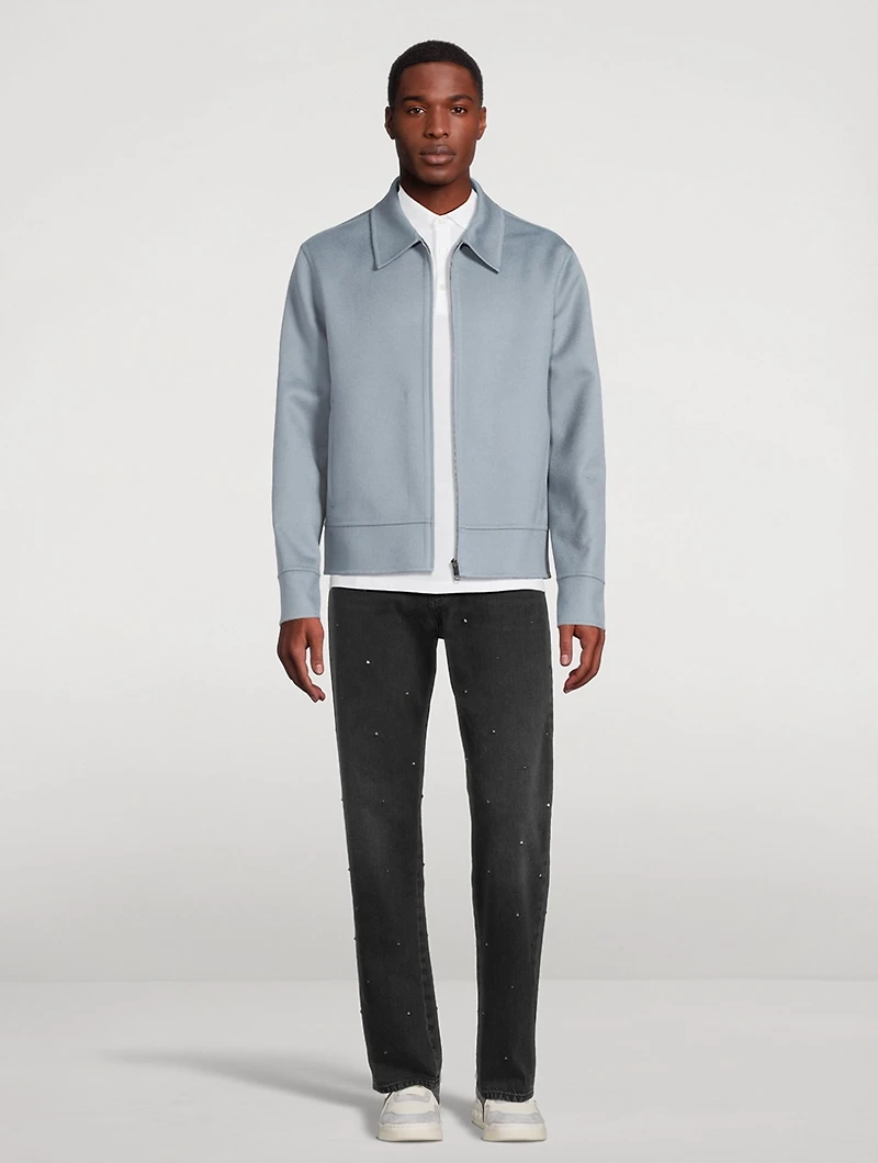 Wool And Cashmere Zip Jacket