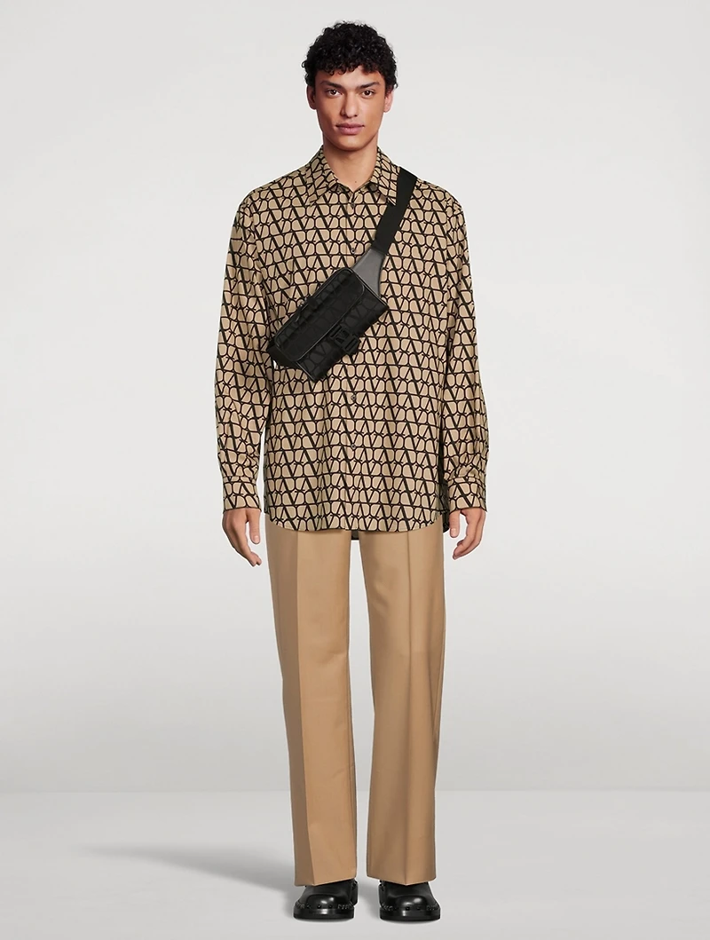 Wool And Mohair Straight-Leg Pants