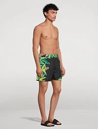 Nylon Swim Shorts Volcano Print