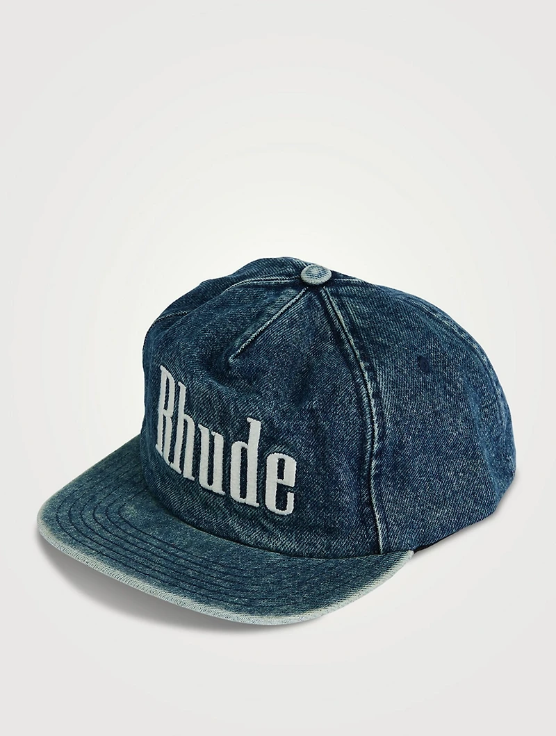 Washed Denim Logo Cap