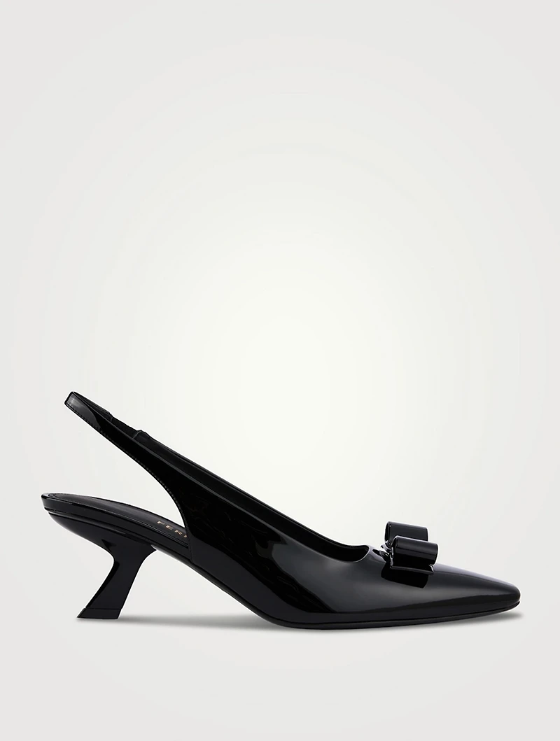 Vara Bow Patent Leather Slingback Pumps