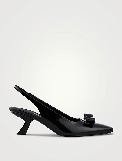 Vara Bow Patent Leather Slingback Pumps