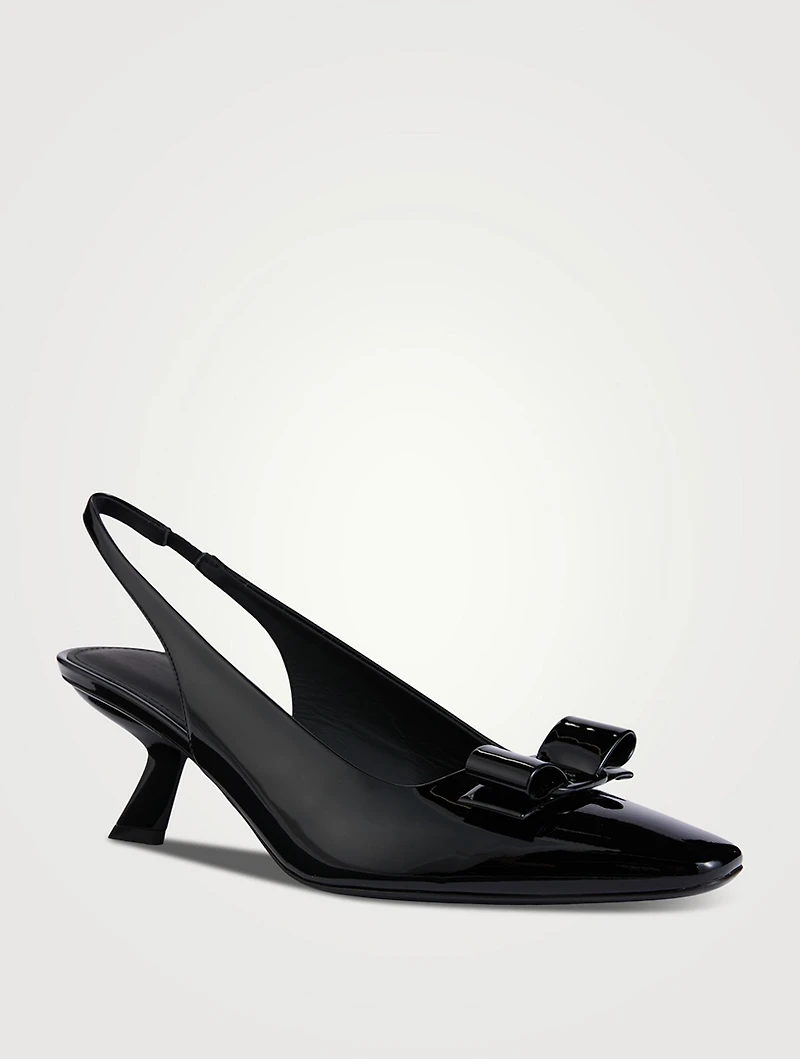 Vara Bow Patent Leather Slingback Pumps