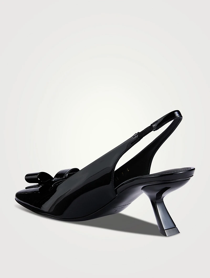 Vara Bow Patent Leather Slingback Pumps