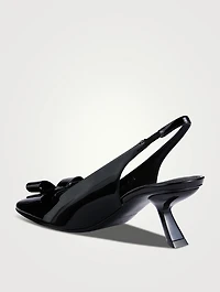 Vara Bow Patent Leather Slingback Pumps
