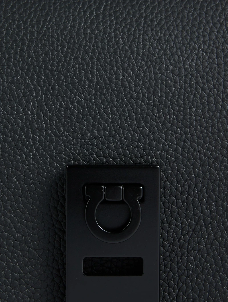 Leather Belt Bag With Gancini Buckle