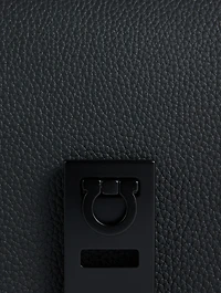 Leather Belt Bag With Gancini Buckle
