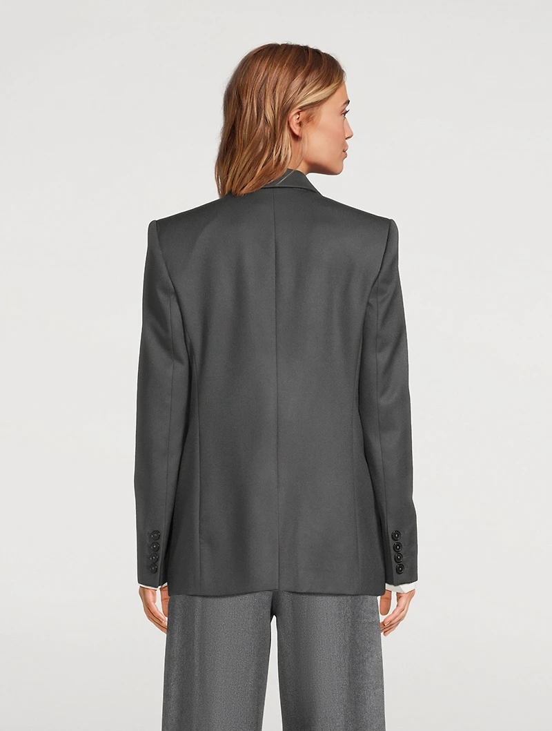 Wool Flannel Slim Fit Boyfriend Jacket