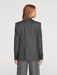 Wool Flannel Slim Fit Boyfriend Jacket