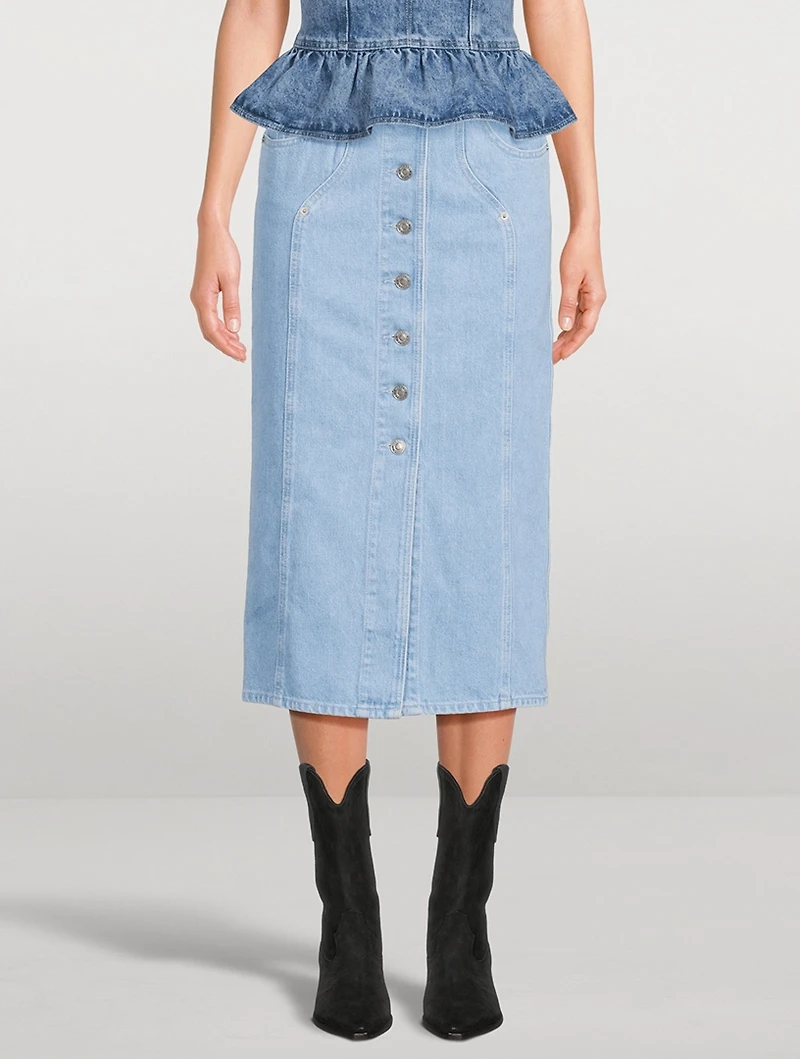 Vandi Denim Midi Skirt