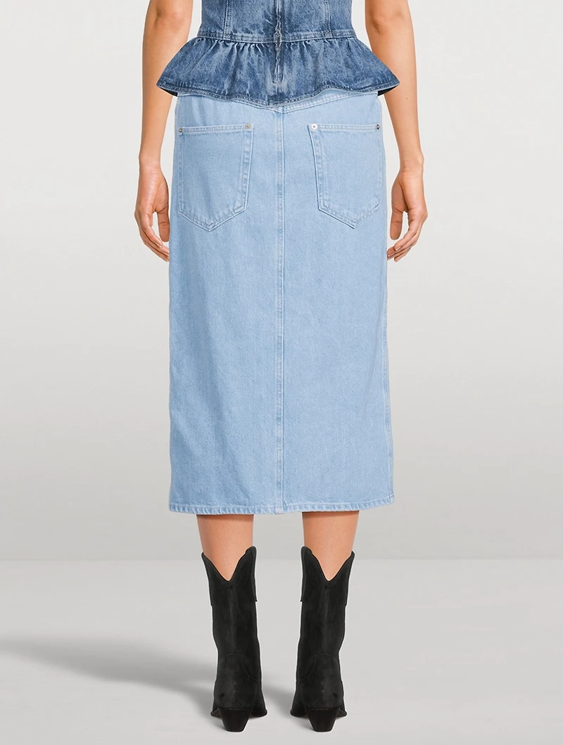 Vandi Denim Midi Skirt
