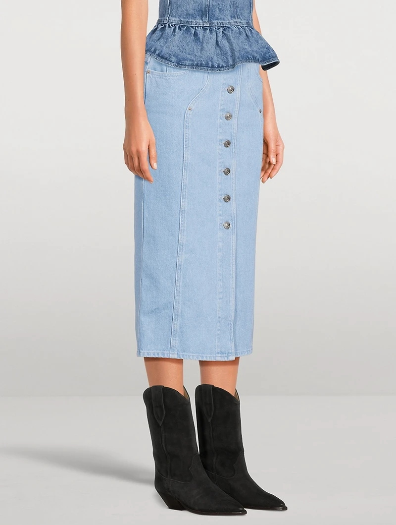 Vandi Denim Midi Skirt