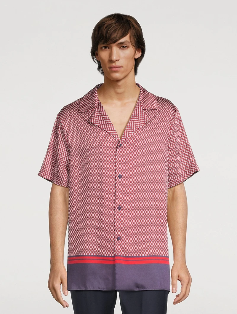 Short-Sleeve Shirt Mini Monogram Print
