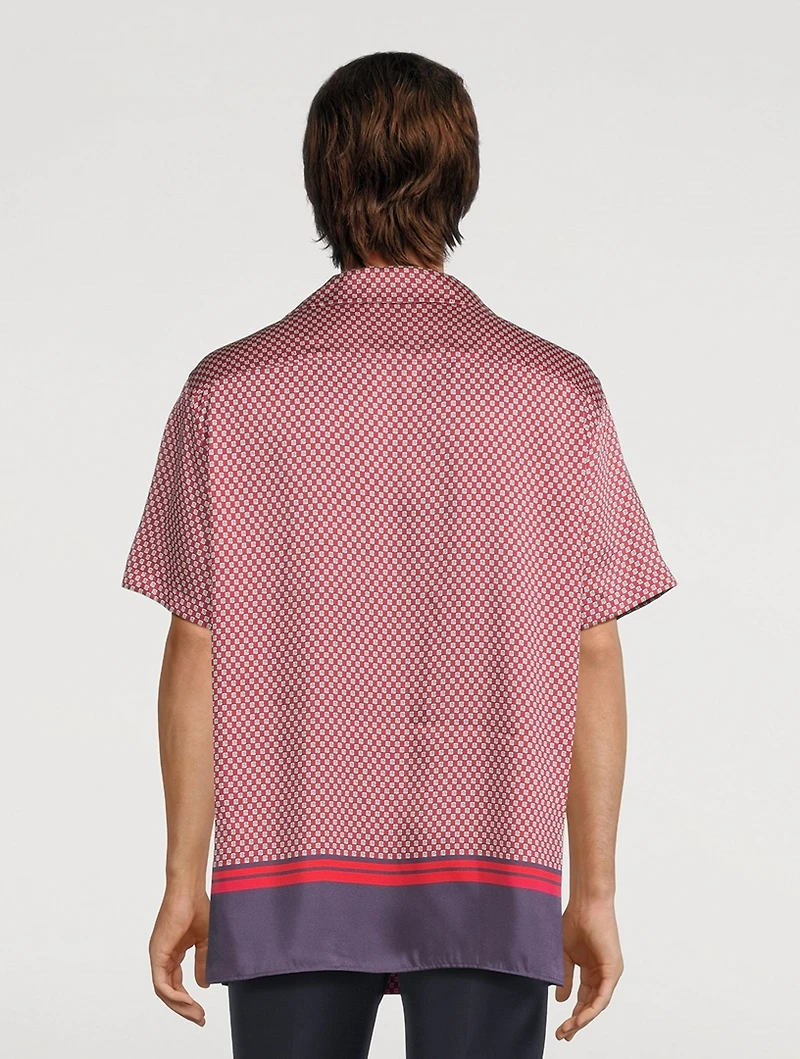 Short-Sleeve Shirt Mini Monogram Print