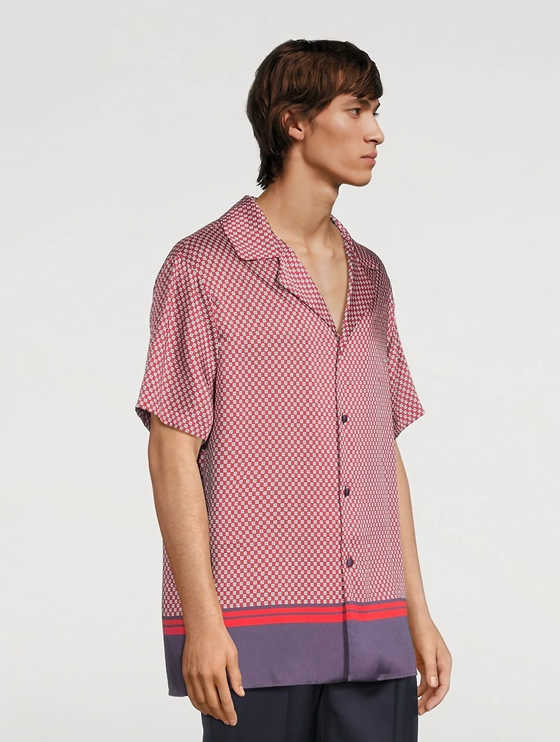 Short-Sleeve Shirt Mini Monogram Print