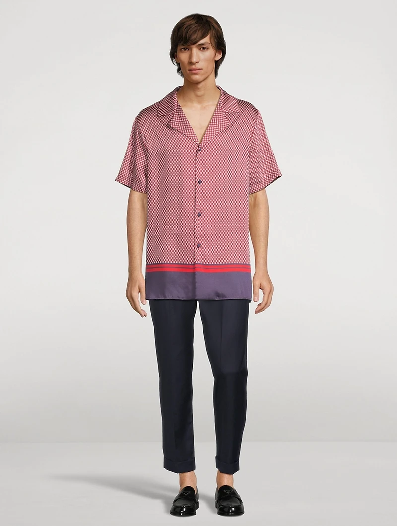 Short-Sleeve Shirt Mini Monogram Print