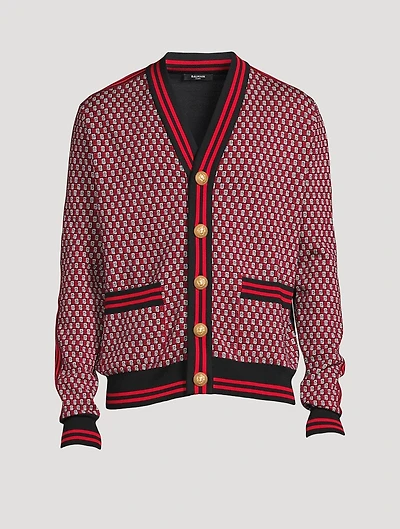 Monogram Wool Cardigan