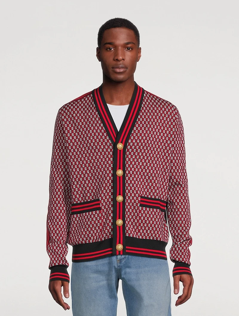Monogram Wool Cardigan