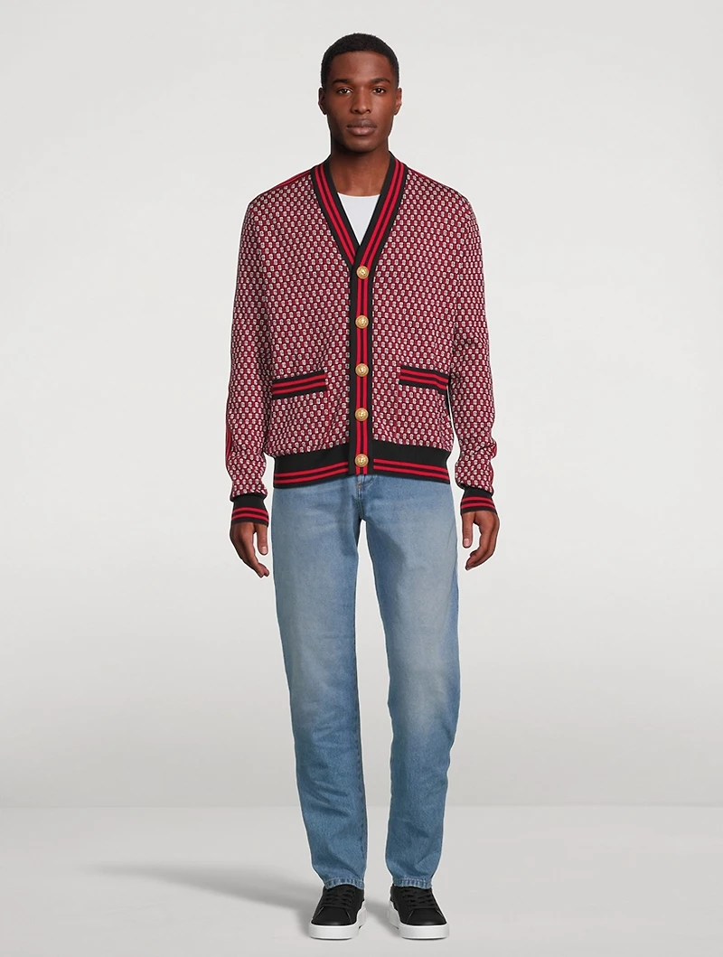 Monogram Wool Cardigan