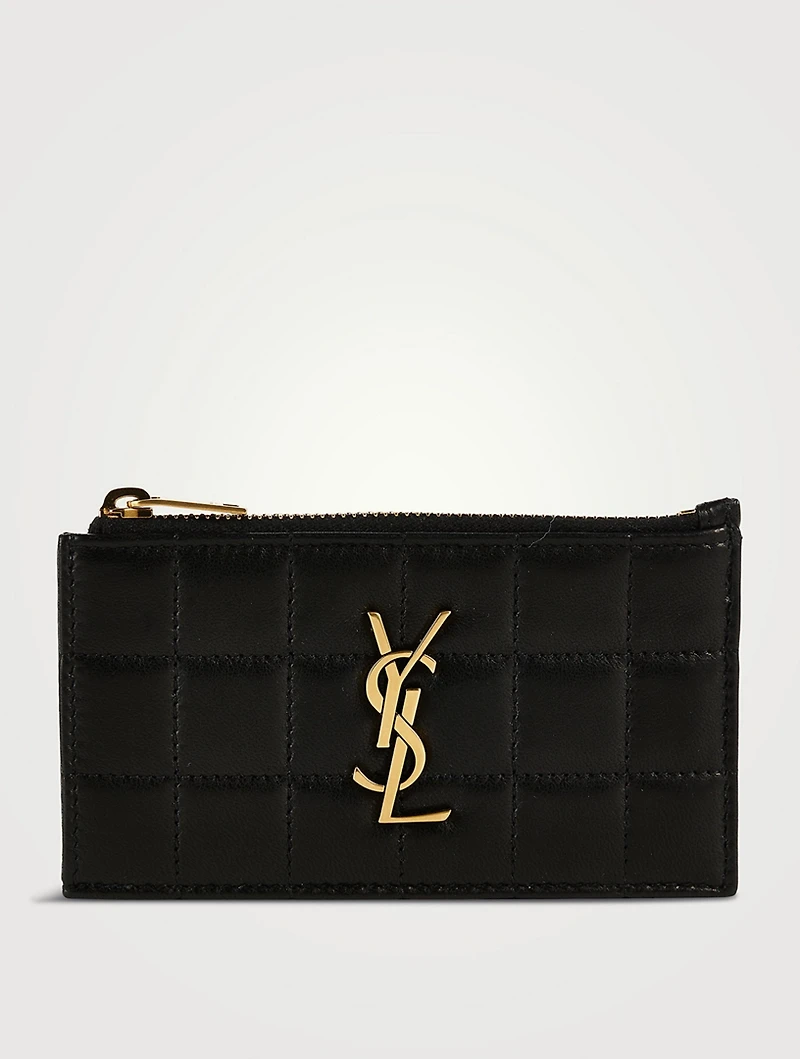 Fragments Leather Zip Card Holder