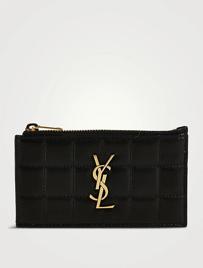 Fragments Leather Zip Card Holder