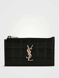 Fragments Leather Zip Card Holder
