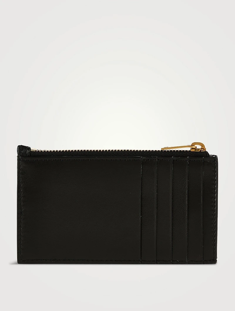Fragments Leather Zip Card Holder
