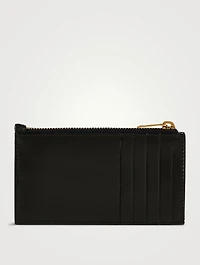 Fragments Leather Zip Card Holder