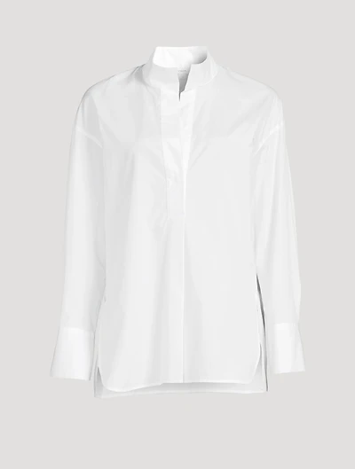 Half-Placket Stand-Collar Shirt