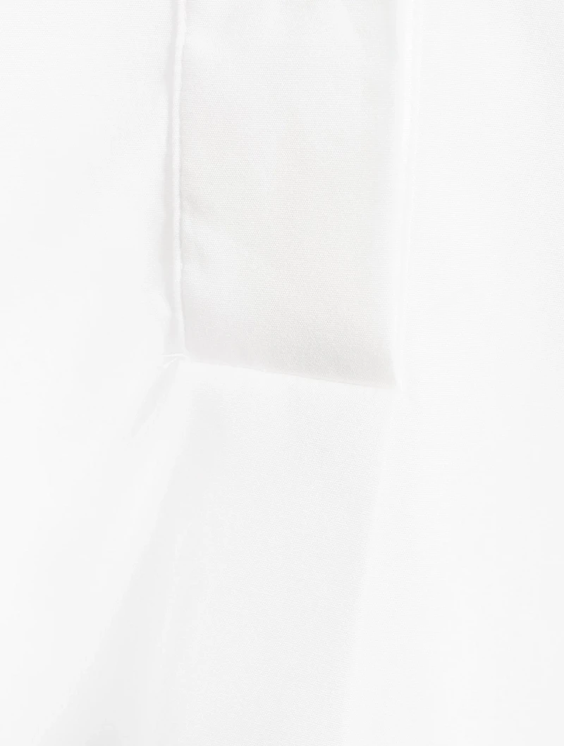 Half-Placket Stand-Collar Shirt