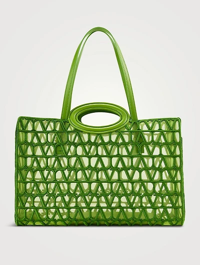 Le Troisième Embroidered Mesh Tote Bag