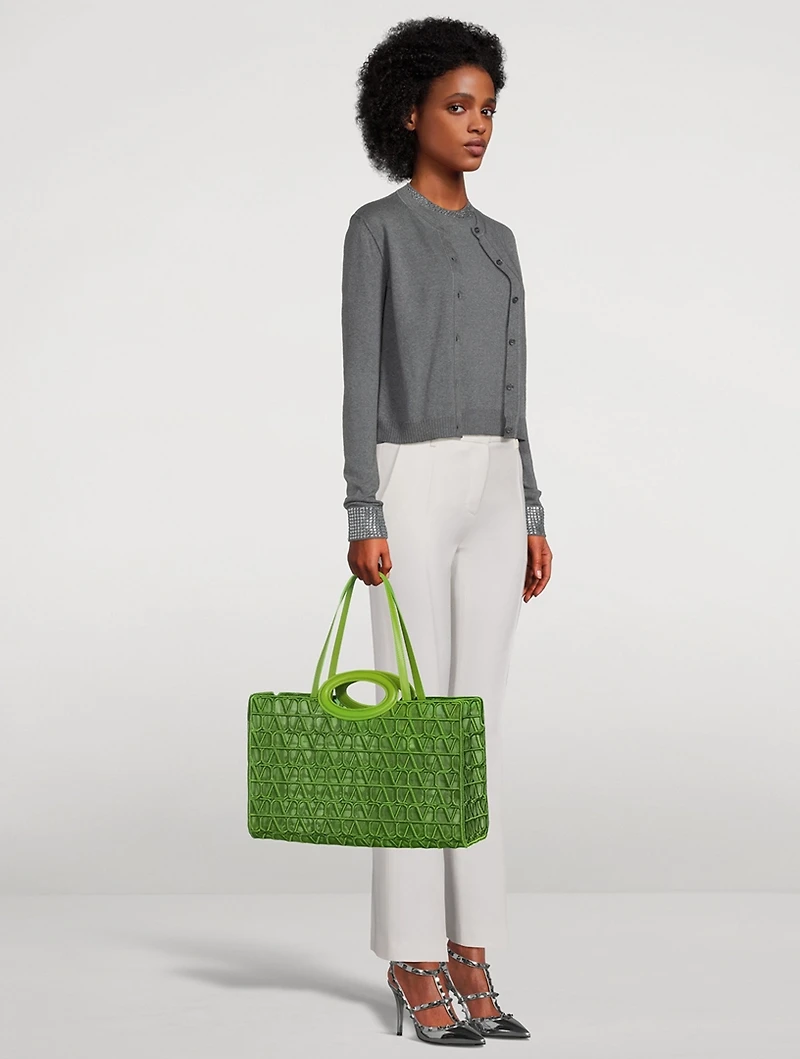 Le Troisième Embroidered Mesh Tote Bag