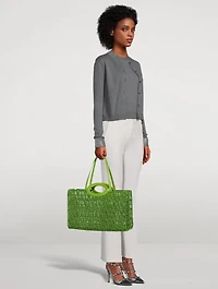 Le Troisième Embroidered Mesh Tote Bag