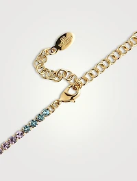 Rainbow Metal And Crystal Necklace