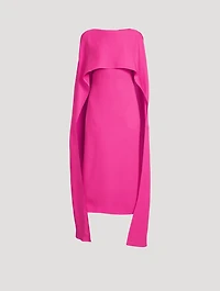 Silk Cady Cape Gown