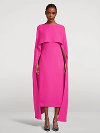 Silk Cady Cape Gown