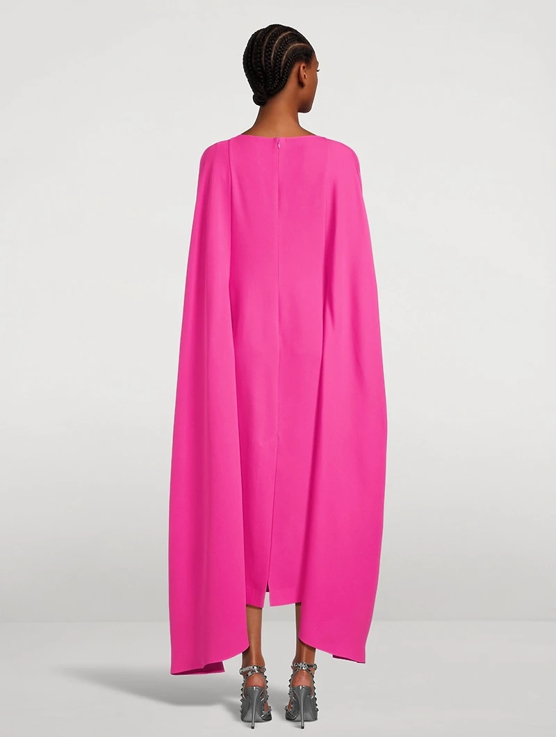 Silk Cady Cape Gown