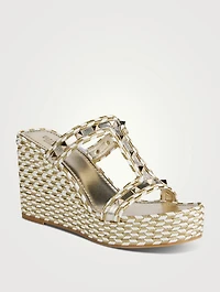 Torchon Platform Wedge Mules