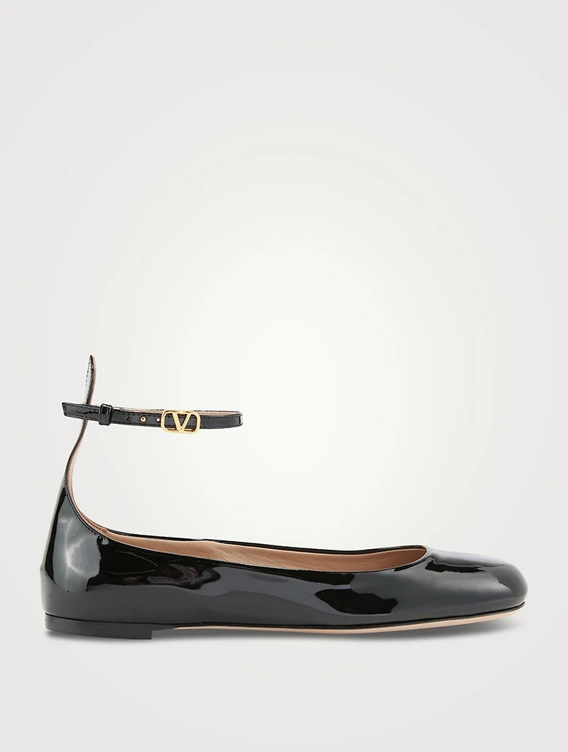Tan-Go Patent Leather Ballerina Flats
