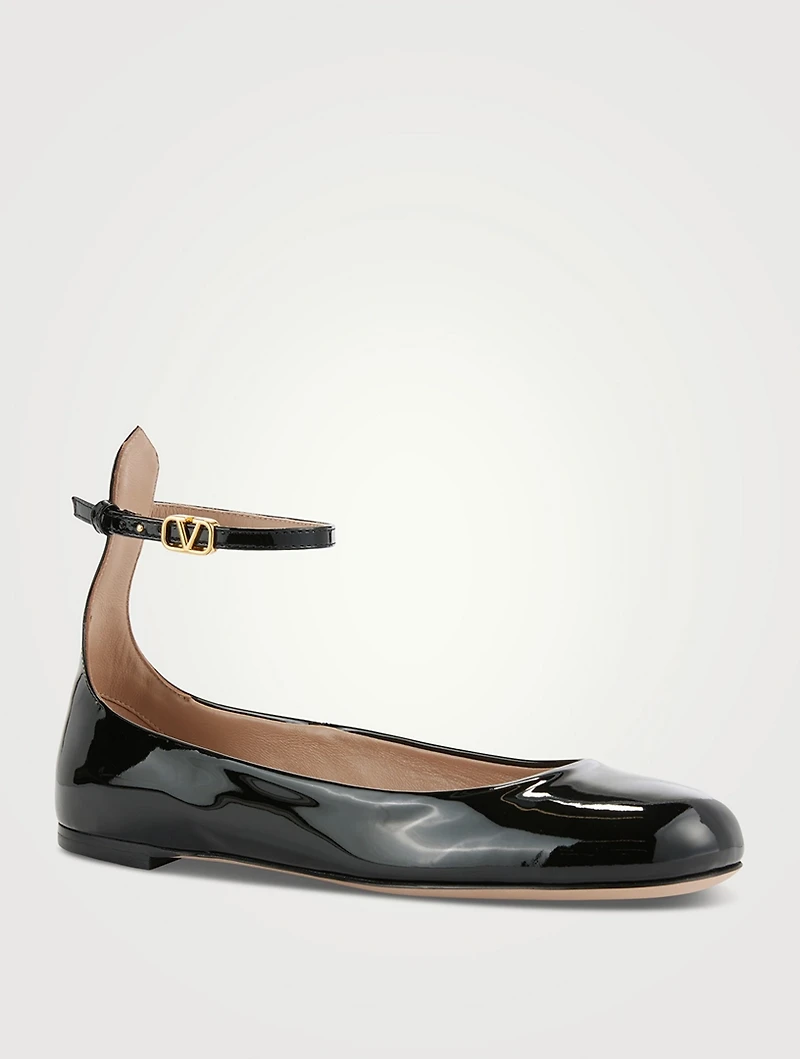 Tan-Go Patent Leather Ballerina Flats