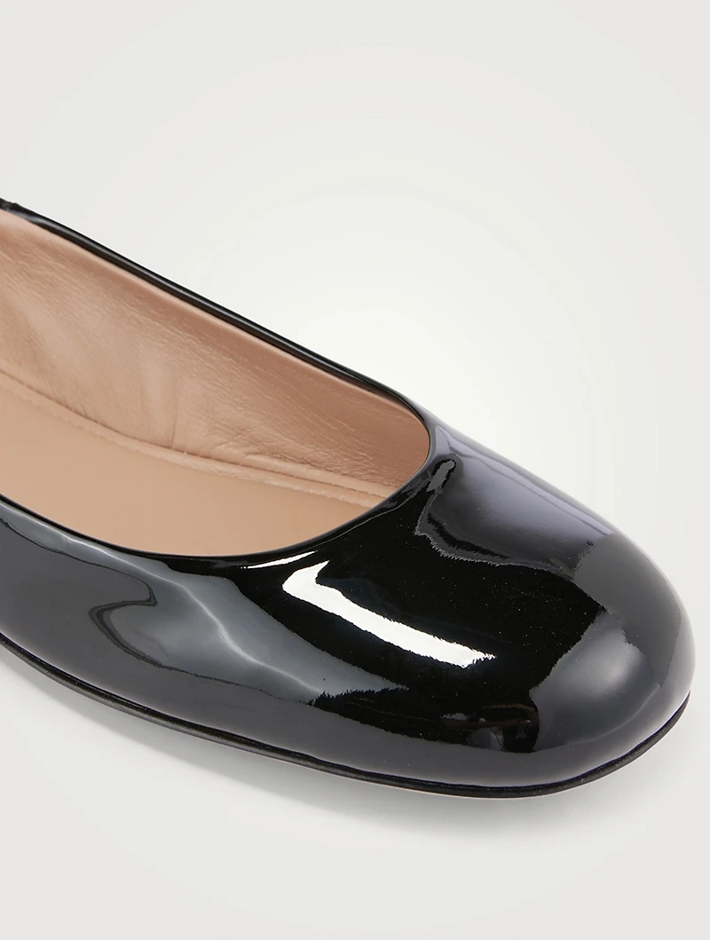 Tan-Go Patent Leather Ballerina Flats