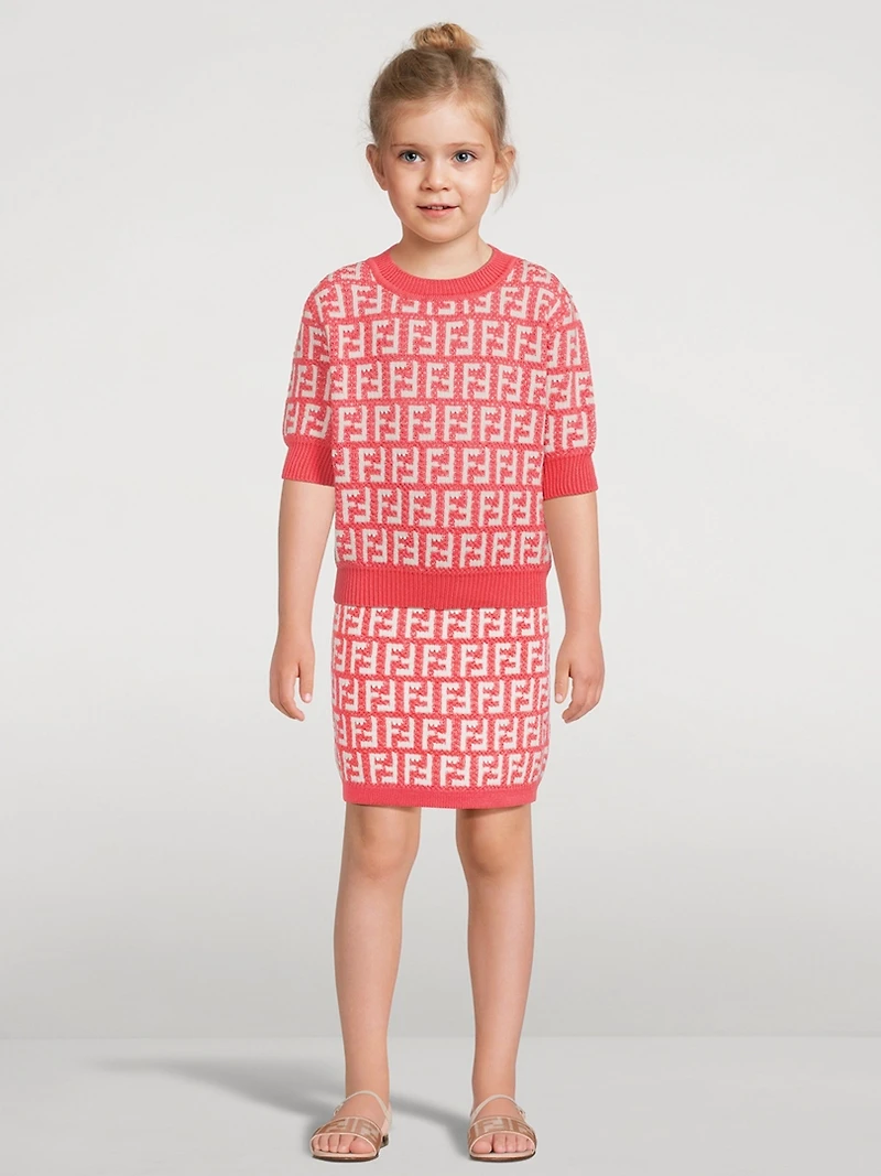 Kids Wool And Cotton FF Skirt