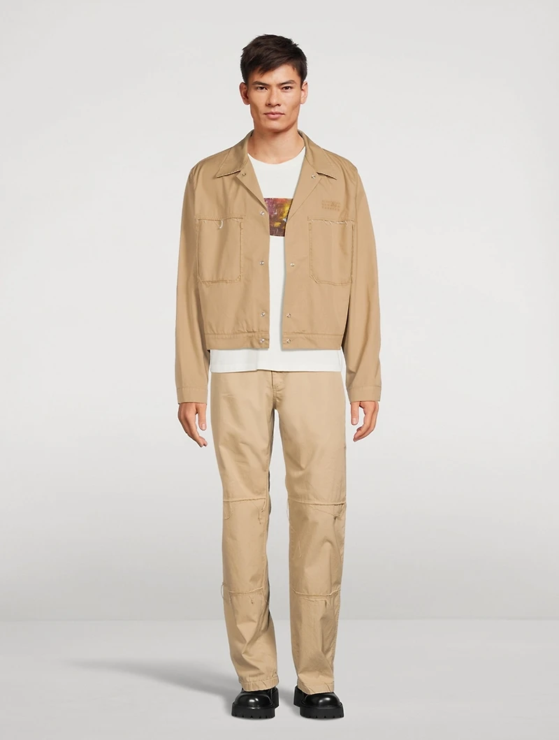 Cotton Straight-Leg Chino Pants