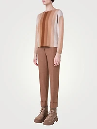 Stripe Jacquard Cashmere Sweater