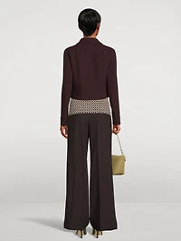 Lewitt Wool Crêpe Double-Face Cropped Jacket