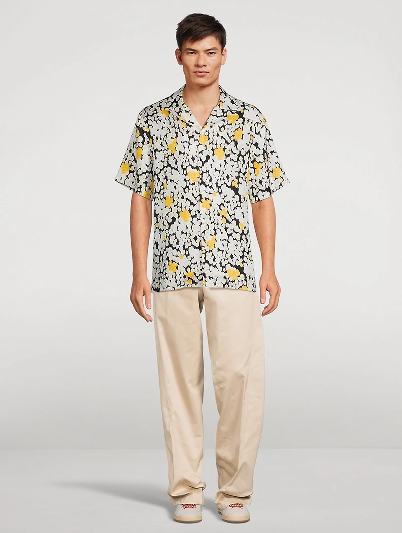 Silk Printed Bowling Shirt